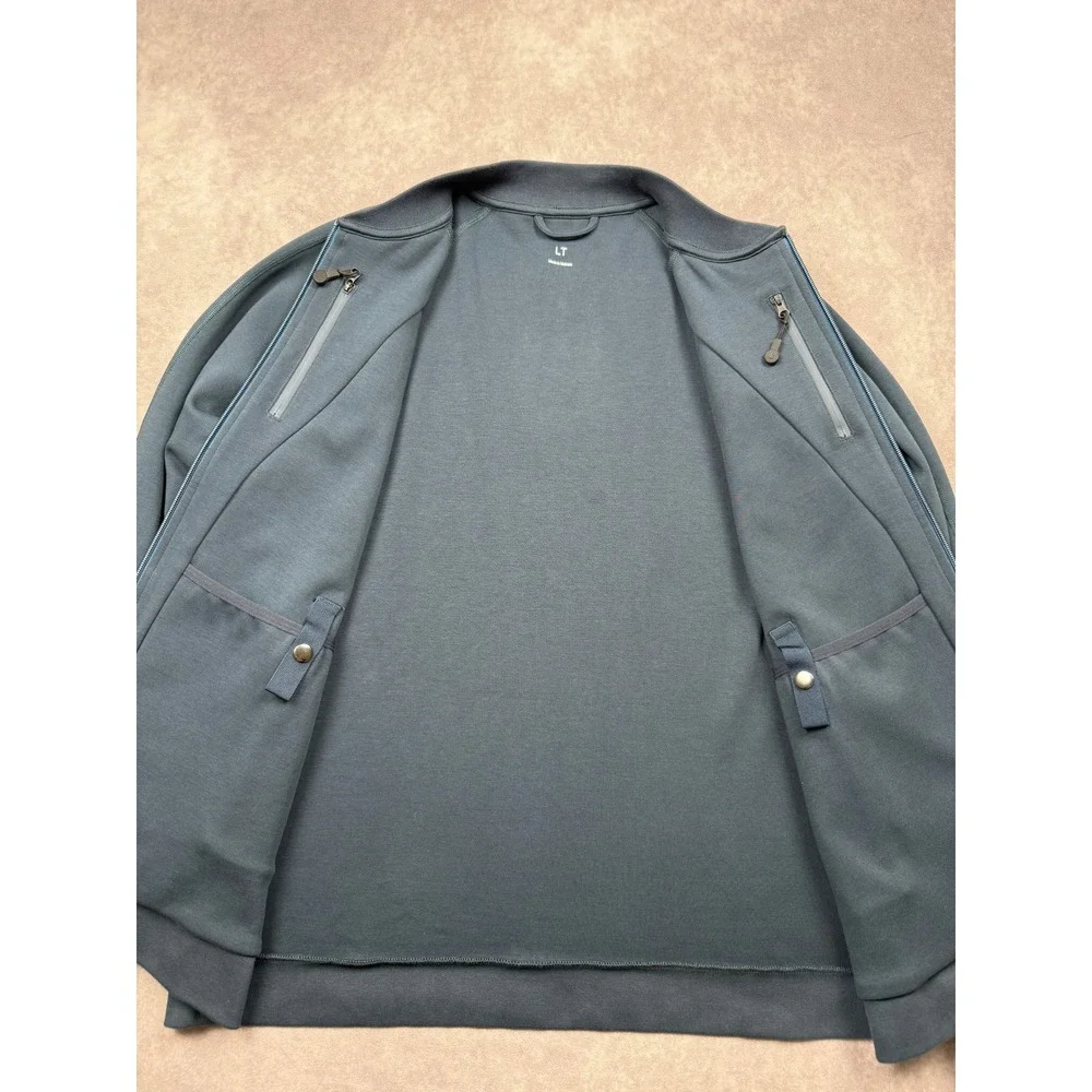 Apple Employee Exclusive Full Zip Bomber Jacket Navy Blue Men LT Rare Tech